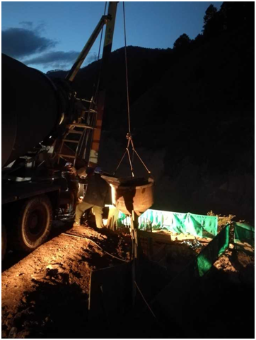 維通公路四標(biāo)第一顆樁基完成澆筑.png